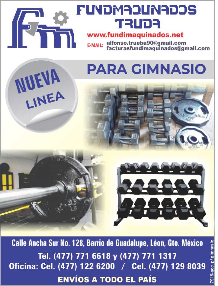 New line for gyms, we manufacture special pieces - Fundimaquinados Truda New line for gyms, we manufacture special pieces - Fundimaquinados Truda